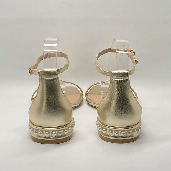 Stuart Weitzman Metallic Leather Embellished Sandals size 9 - Picture 6 of 11